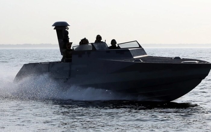 Military rigid inflatable patrol boat