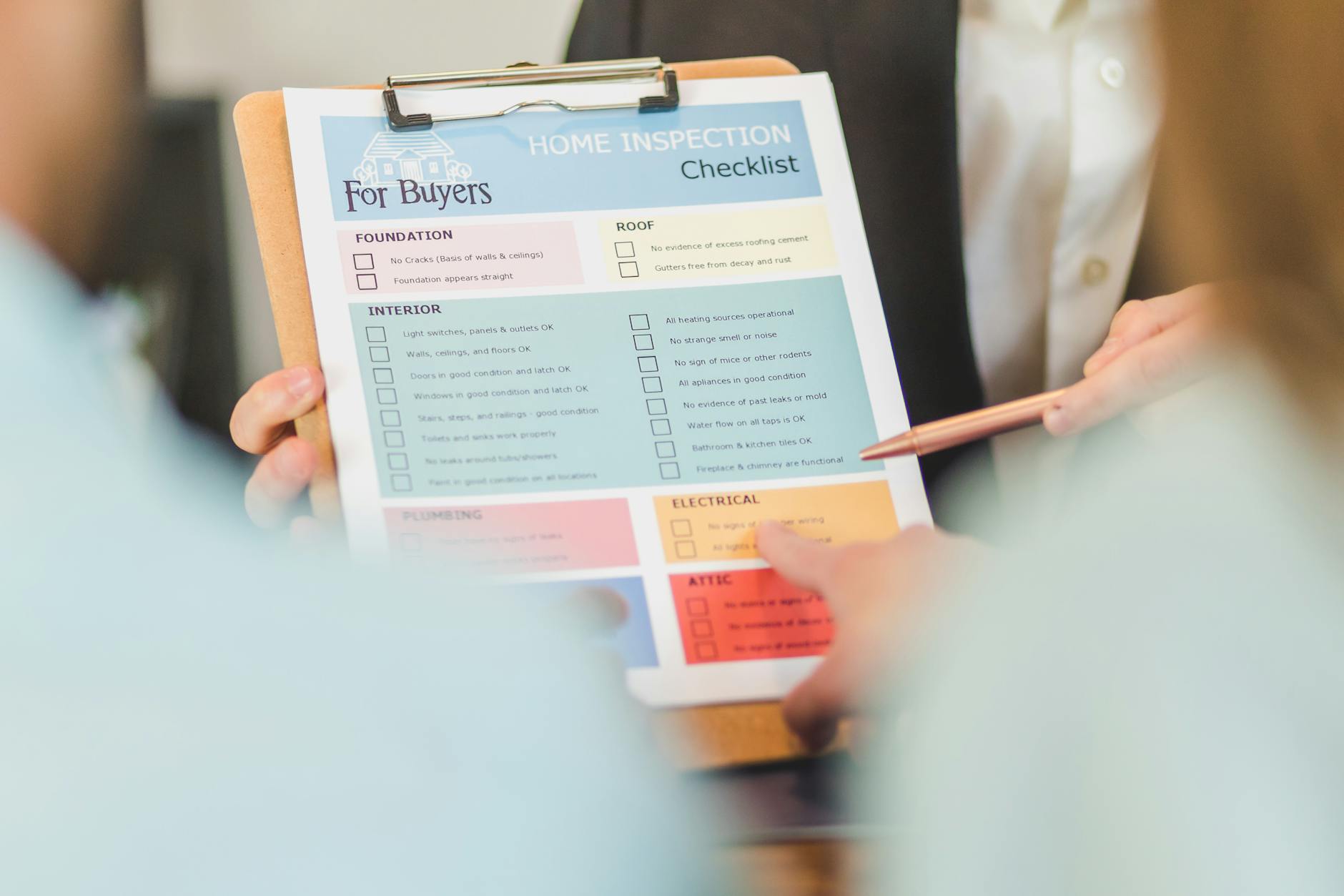 Inspection checklist and documentation