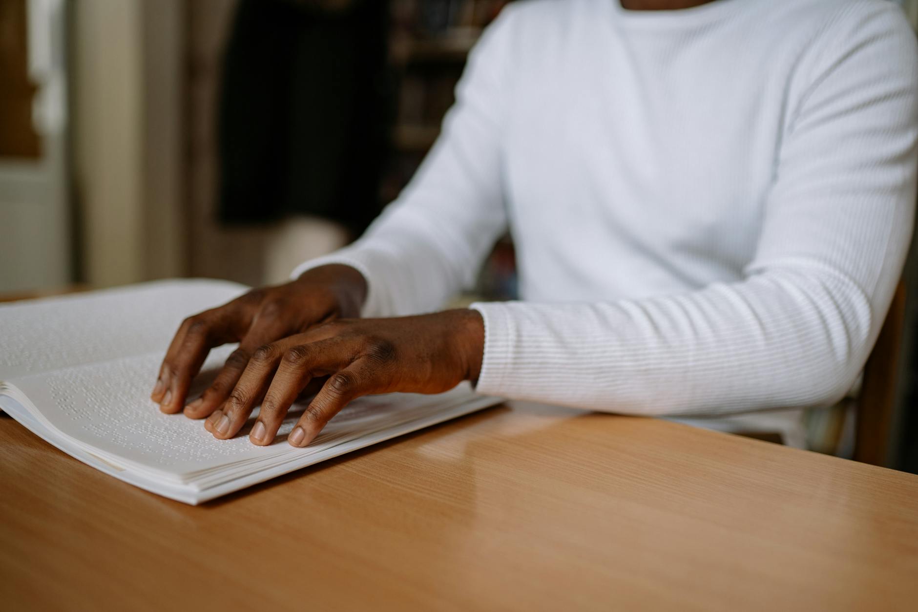 Person using assistive technology