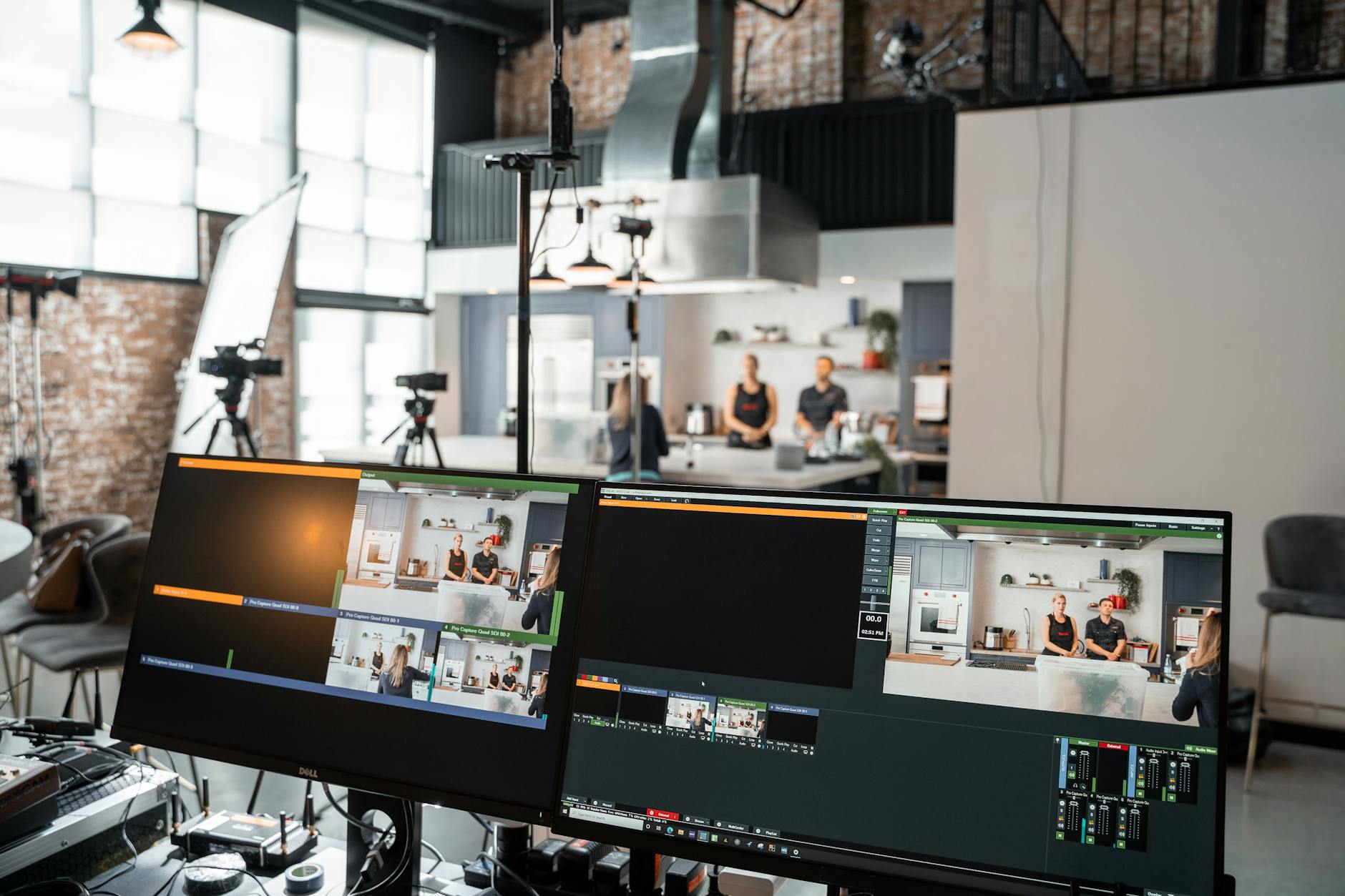 Video production and editing setup