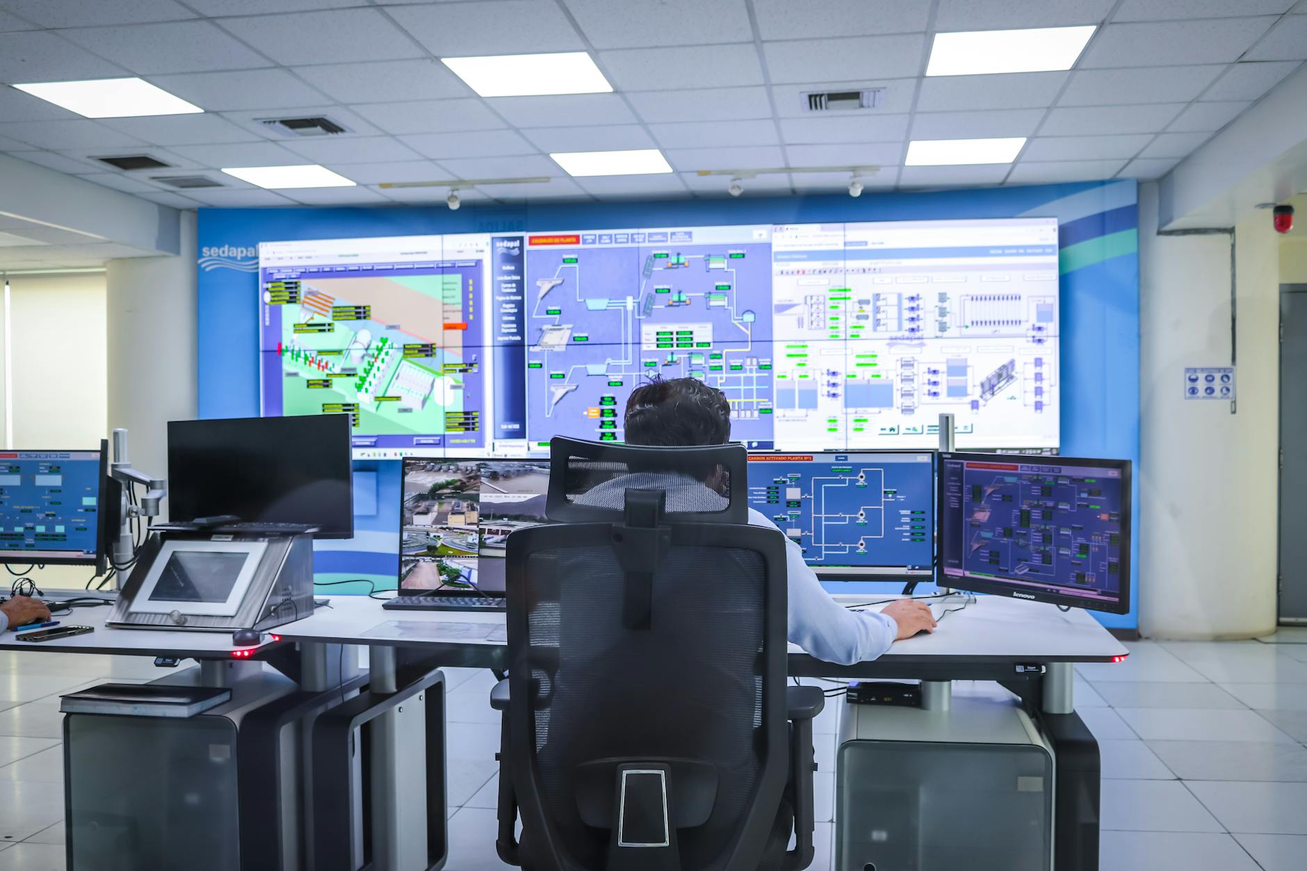 Operations center monitoring screens