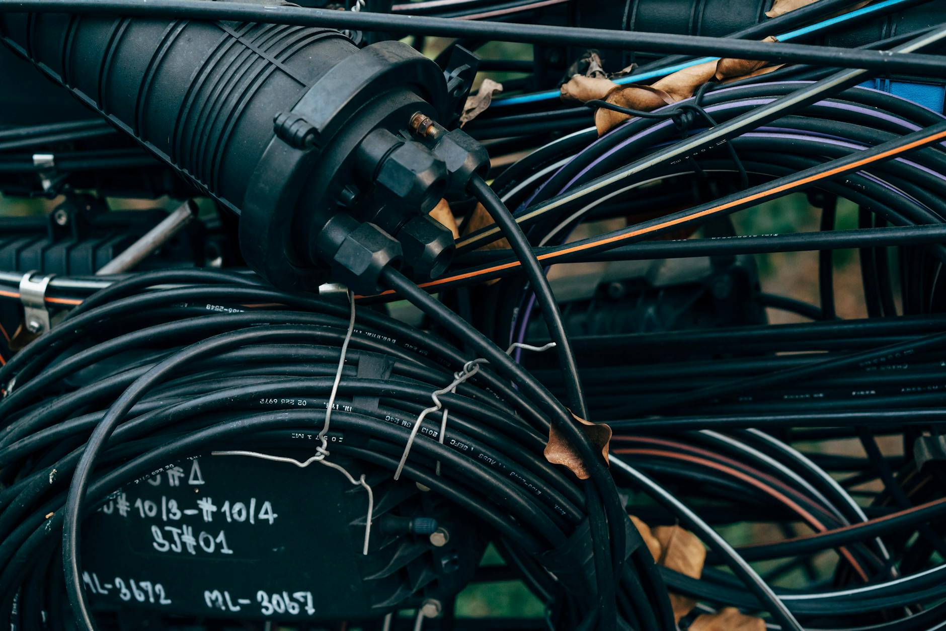 Dark fiber and cable backbone in a telecom enclosure